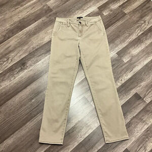 NYDJ Women’s Straight Leg Pants Size 4 In Beige Stretch Full Length Lift Tuck